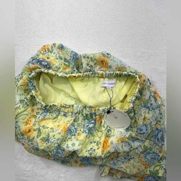 NWT Lost &‎ Wander Medium Floral Ruffle Tiered Lightweight Flowy Skirt - Picture 3 of 7